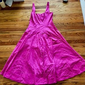 STAUD Pink Tank Fit & Flare Sundress - Size 10